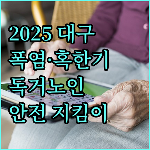 2025 대구 독거노인 안전 지킴이: 폭염·혹한기 지원 정책 상세 안내