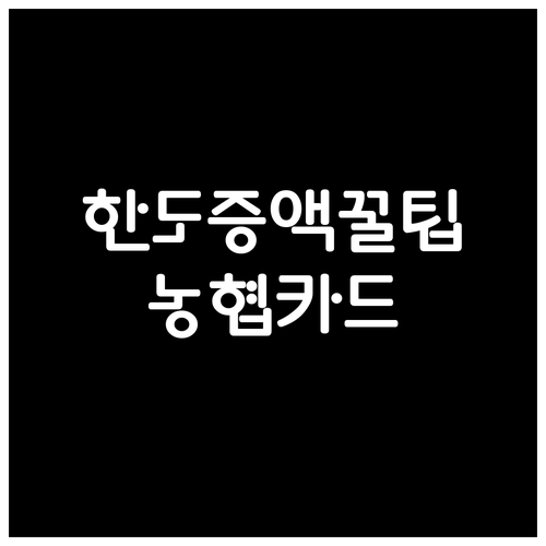 농협 신용카드 한도 증액, 똑똑하게 신청하는 방법: 꿀팁 대방출