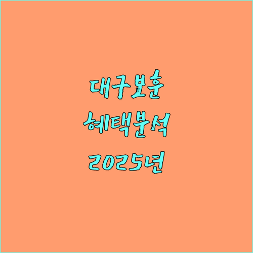 2025 대구보훈병원 의료 서비스 이용 안내 대상별 혜택 완벽 분석