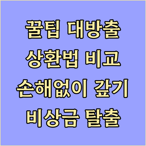 비상금대출 똑똑하게 갚는 법: 상환 기간별 장단점 비교