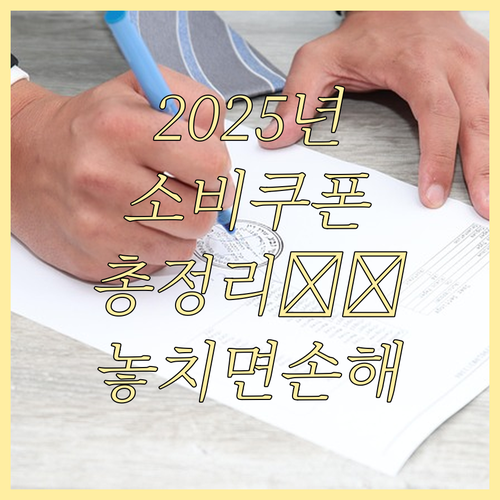 2025 민생회복소비쿠폰, 놓치면 손해! 사용 매장 총정리