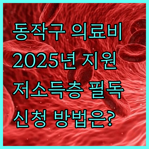 2025 동작구 저소득 의료비 지원: 대상, 내용, 신청 절차 상세 안내