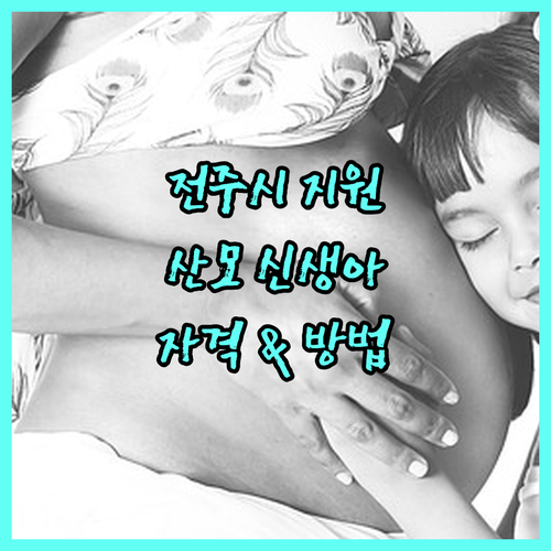 전주시 2025 산모·신생아 건강관리 지원: 신청 자격부터 방법까지