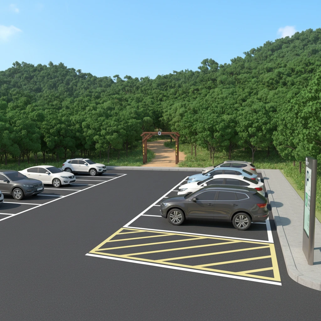 수락산 등산로 인근 주차장 모습