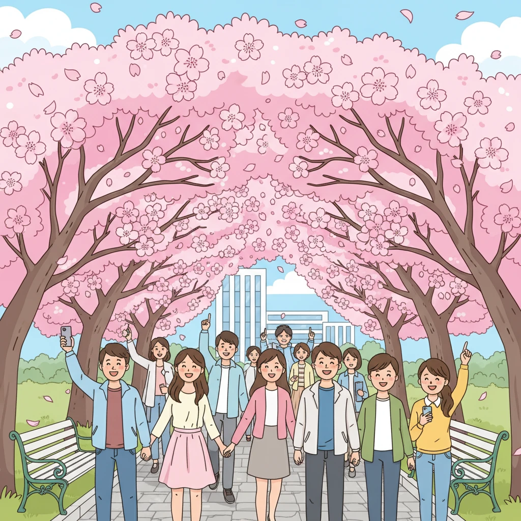 금정구 벚꽃 풍경