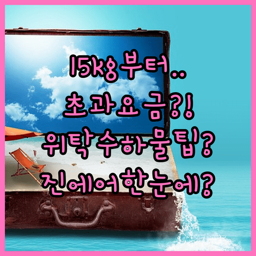 진에어 위탁수하물 15kg부터 초과 요금까지 한눈에