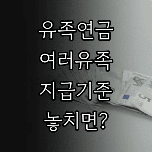 국민연금 유족연금 여러 유족의 지급 기준