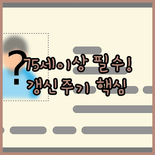 운전면허 갱신 주기 75세 이상 갱신 절차 확인