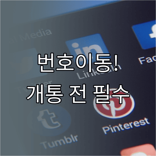 알뜰폰 번호이동 신청방법과 개통 전 확인사항