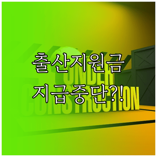 건설근로자 출산지원금 지급 중단 사유 4가지와 대응법